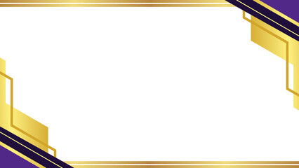 Elegant Geometric Certificate Border with Gold and Purple Accents