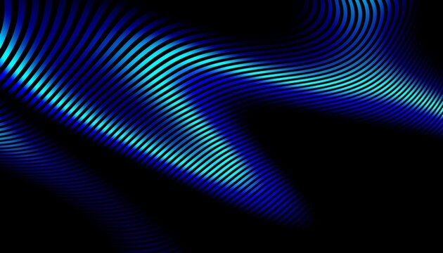 beautiful abstract wave technology black background with blue light digital effect corporate concept