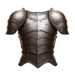Naklejka premium Medieval knight armor breastplate with ornate detailing and polished steel finish