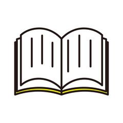 シンプルな開いた本のイラスト