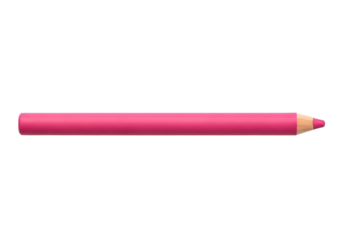 A vivid, bright, hot pink colored pencil is displayed against a pure black background.