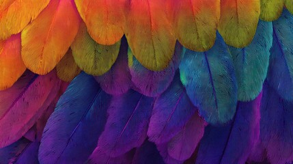 Obraz premium Vibrant feather textures