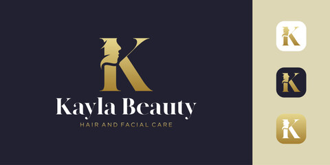 Elegant vector logo design featuring the letter k 