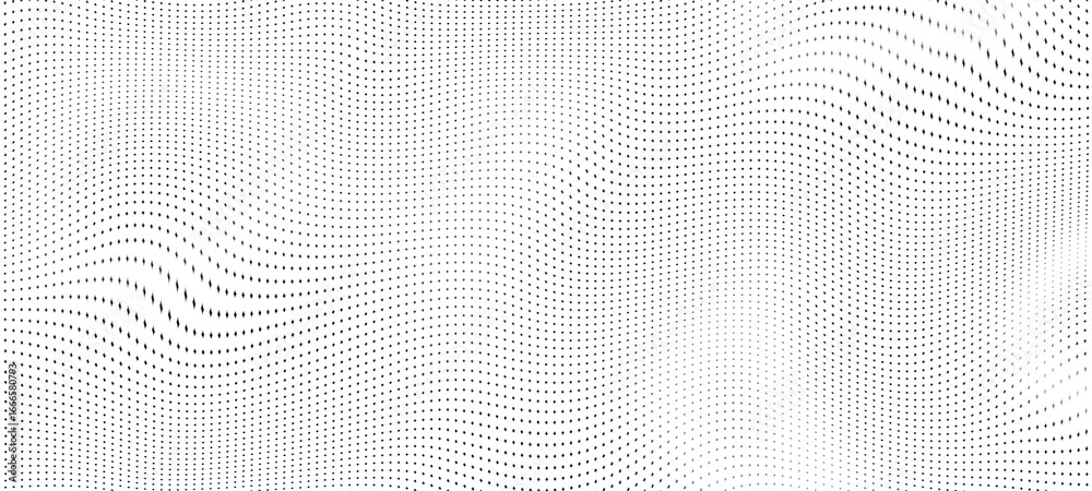 Wall mural abstract digital wave of particles. futuristic point wave. technology background