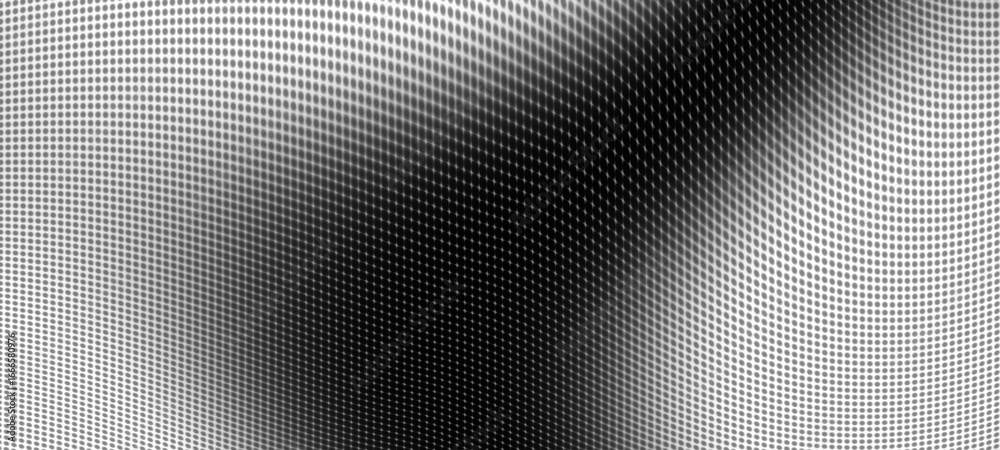 Wall mural abstract digital wave of particles. futuristic point wave. technology background