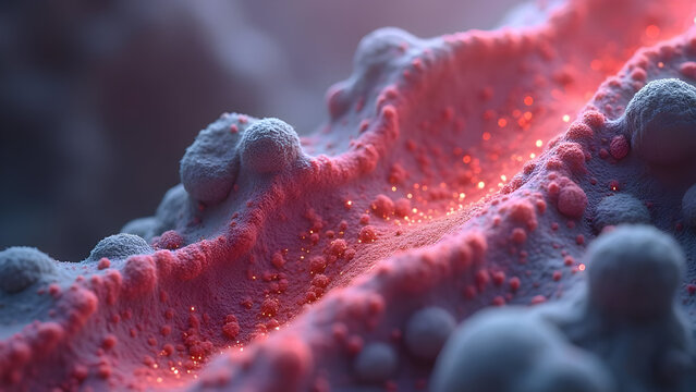 Electron Microscopy PM 2.5 Penetrating Alveolar Membrane
