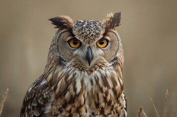 Fototapeta premium Close-up of a Large Eagle Owl
