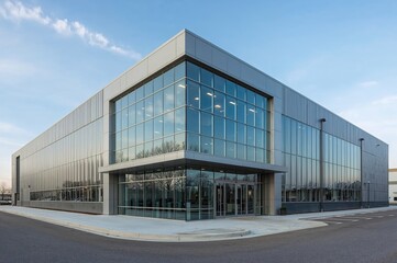 Obraz premium Facade of a contemporary factory structure