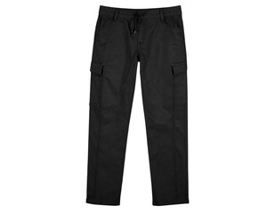 Dark casual cargo pants on trend on transparent background