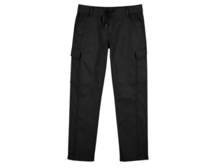 Dark casual cargo pants on trend on transparent background