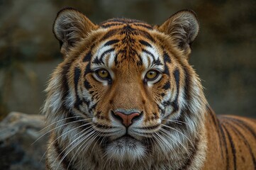 Obraz premium Close-up of a tiger's face