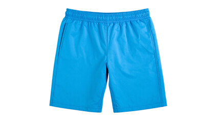 Blue athletic shorts on a summer concept on transparent background