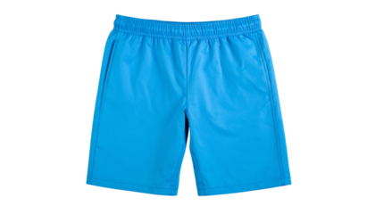 Blue athletic shorts on a summer concept on transparent background