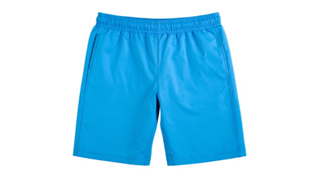 Blue athletic shorts on a summer concept on transparent background