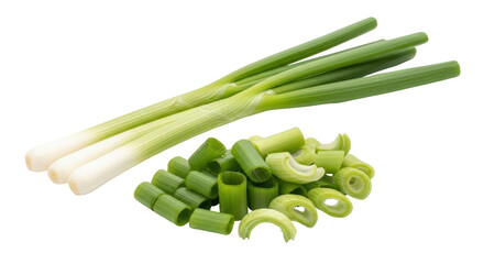 Isolated Spring Onions