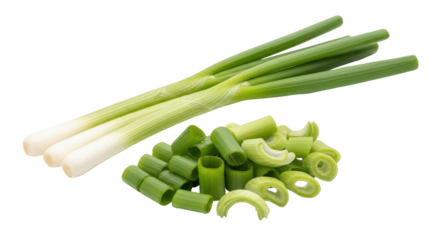 Isolated Spring Onions
