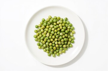 Fresh green soybeans served on a plain white dish, emphasizing health and organic farming