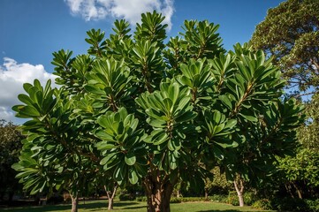 Fototapeta premium Fresh green foliage of the fever tree (eucalyptus) during the start of summer
