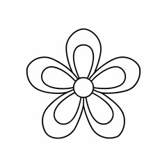 Chamomile Flower Line Art – Clean Vector Outline