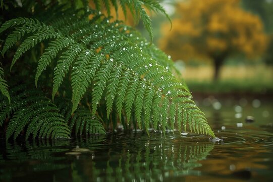 Rain-Kissed Fern Fronds