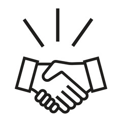 Business agreement handshake icon in different style vector illustration, friendly handshake icon for apps and websites
