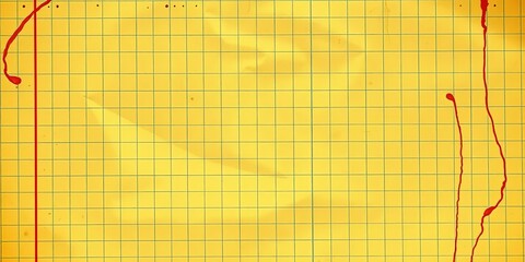 Close-up of aged, yellowed graph paper with ink stains and creases,  design,  retro