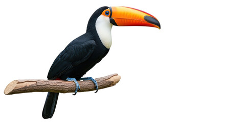Isolated Toucan Bird Perched on Branch © Emma