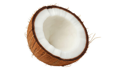 Isolated Half Coconut