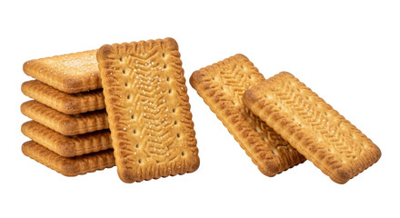 Isolated Stack of Crackers