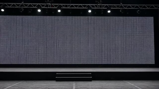 Empty stage with lighting setup for performance event