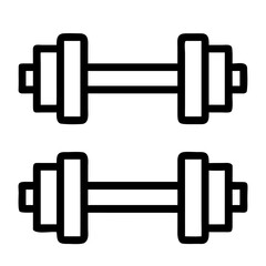 Set of Dumbbell Vector Icons for Fitness, Gym, Strength Training, Workout, Sports Equipment Designs. Dumbbell and Barbell Silhouette Icons -Weightlifting Vector Set made by adobe illustrator