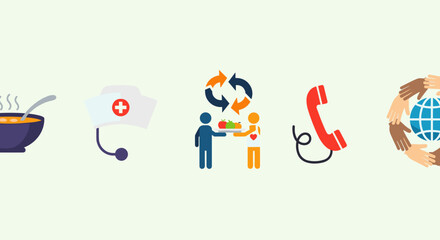 Illustration of construction workers with crane, steel beams, welding equipment and steel supports