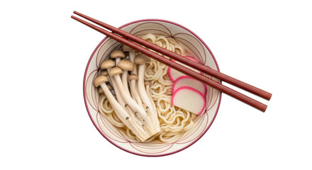 Isolated Japanese Noodle Soup