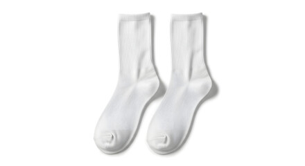 Crisp pair of white socks, essential for comfort and style, perfect for athletic wear or casual...