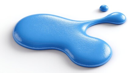 Obraz premium A vibrant blue substance spills in a textured, flowing pattern.