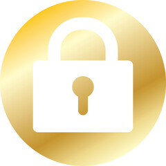 シンプルなロック錠のアイコン　金