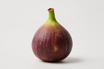 Obraz premium Illustration of a purple fig fruit on a white background