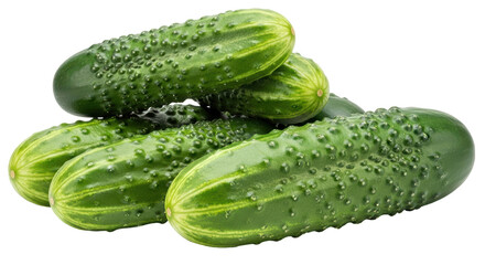 Isolated Green Cucumbers