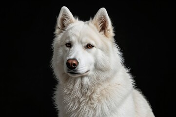 Obraz premium Close-up shot of a pale husky in a natural setting