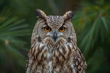 Fototapeta premium The conservation status of the European Eagle Owl is Least Concern