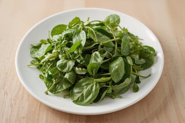 Nutritious leafy salad featuring romaine, spinach, and arugula, created with AI technology