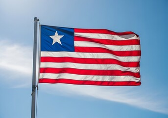 National flag against clear sky