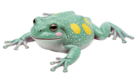 Isolated Cartoon Spotted Frog