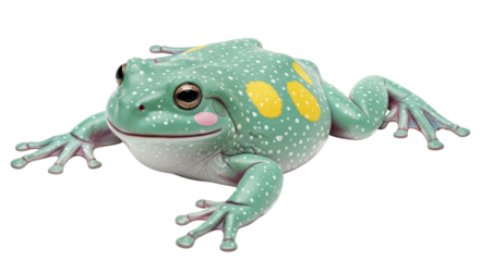 Isolated Cartoon Spotted Frog