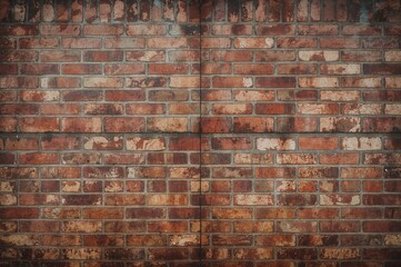 Naklejka premium Seamless texture of damp, weathered brick flooring with a grungy design