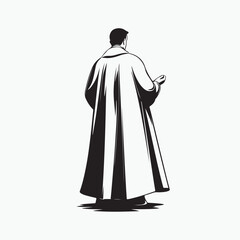 vector illustration of a priest