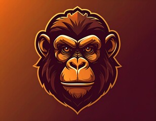 Chimpanzee head illustration