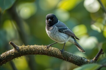 Obraz premium Monarch with a Black Patch Sitting on a Tree Limb