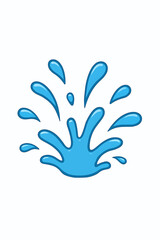 water splash isolated on white