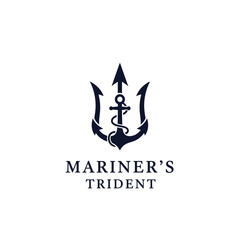 A stylish logo featuring an anchor intertwined with a trident. Represents nautical themes.